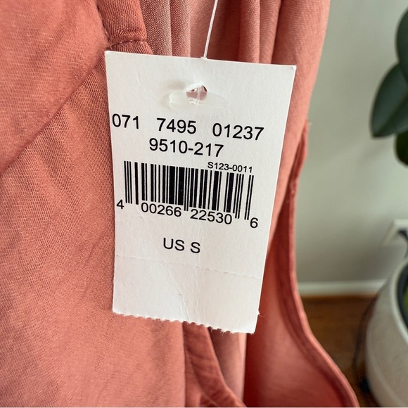 AERIE Dusty Rose Short Sleeve Drop Waist Ruffle Satin Dress Sz S - Picture 7 of 8